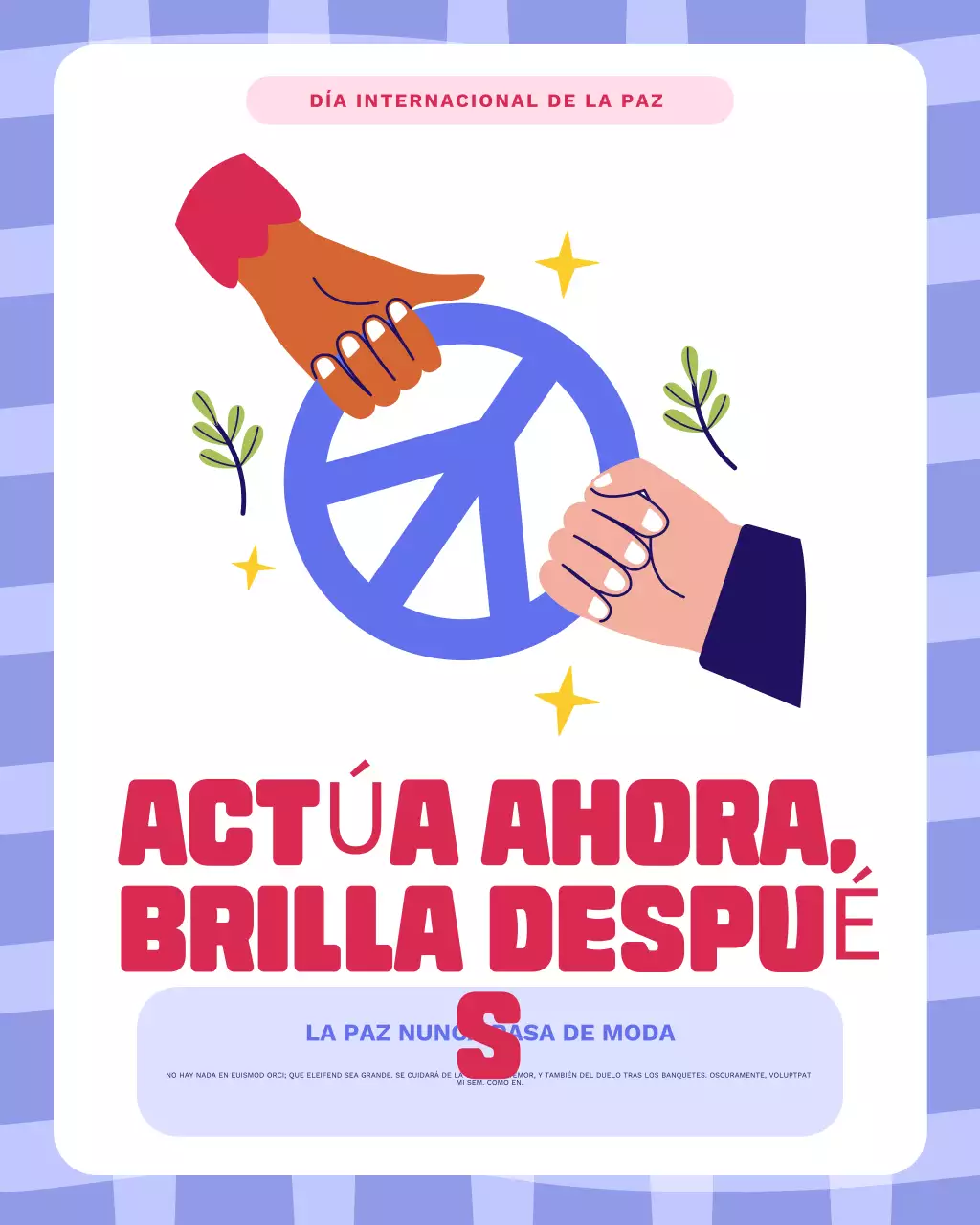 Publicación de Instagram del Día Internacional de la Paz Azul