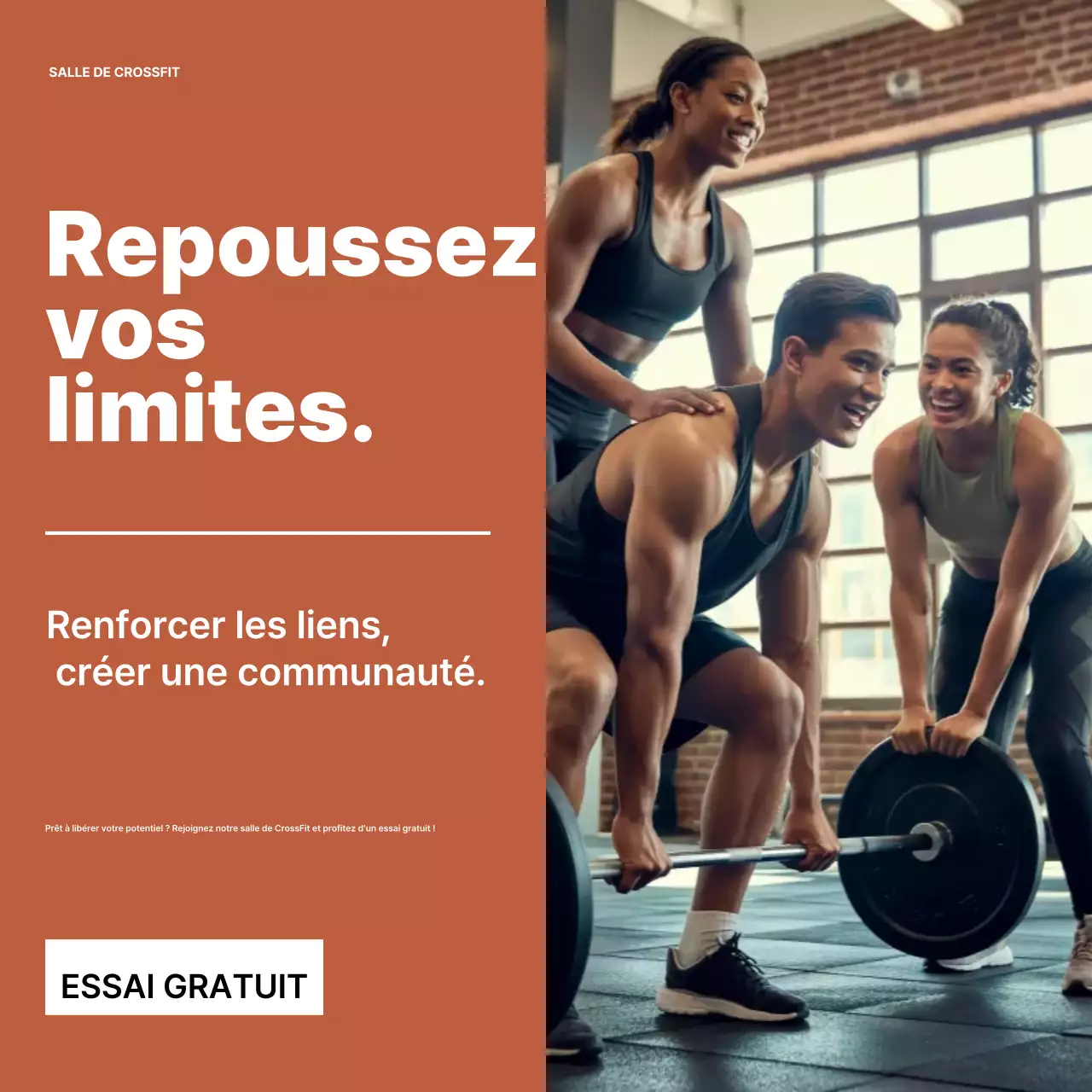 promotion de fitness moderne orange