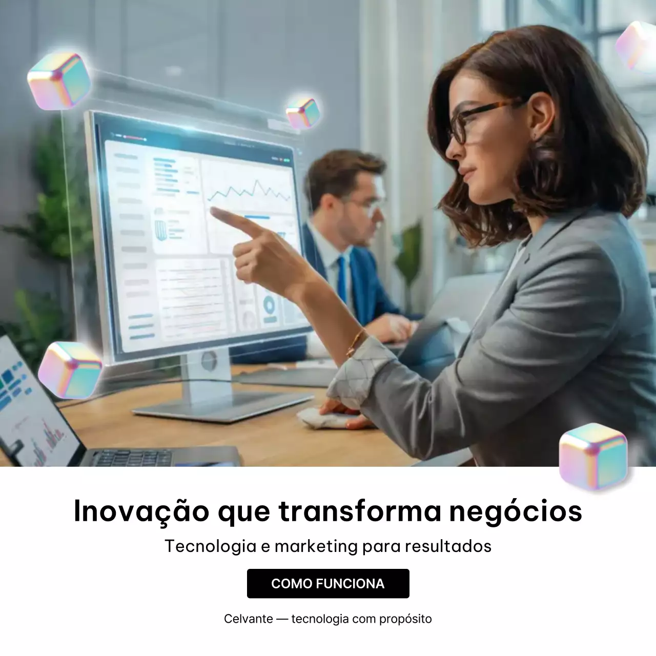 Publicação de anúncio de negócios modernos em cinza no Instagram