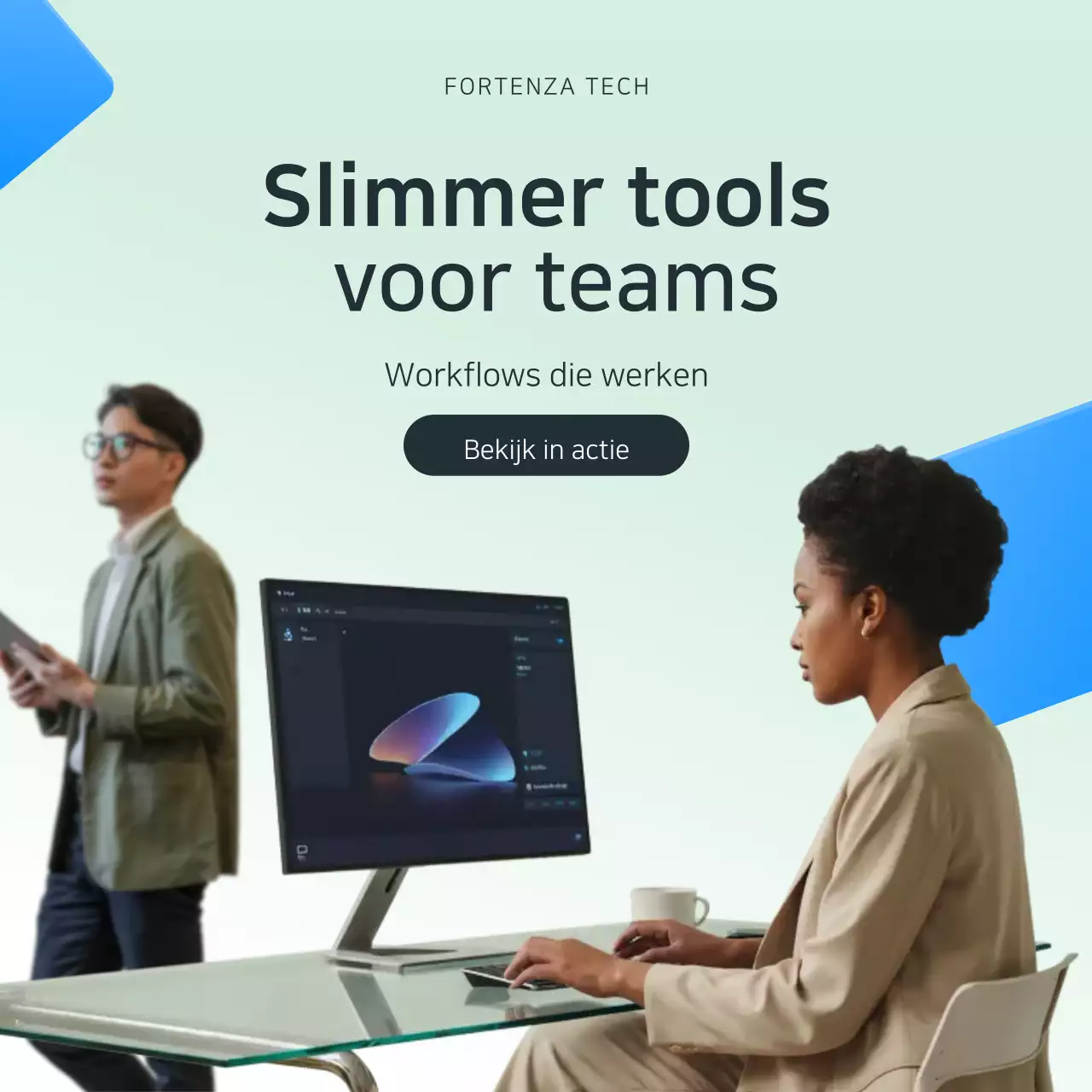 Mint Modern Workflow Advertentie Instagram Post