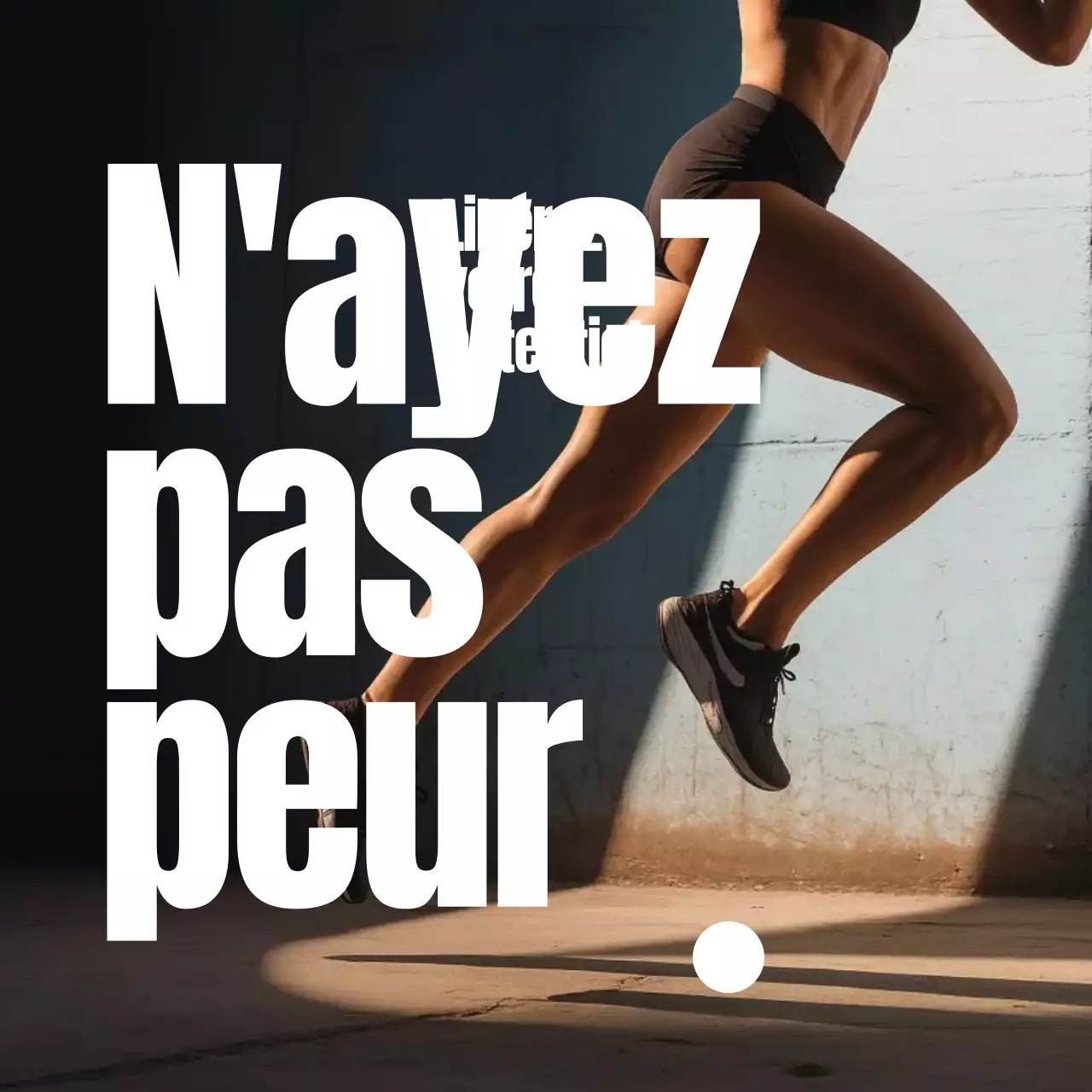 promotion de fitness en noir et en gras