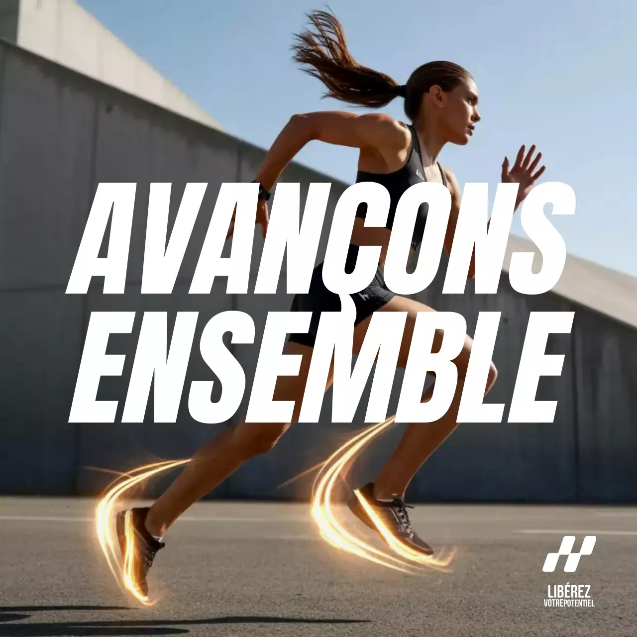 promotion de fitness moderne orange