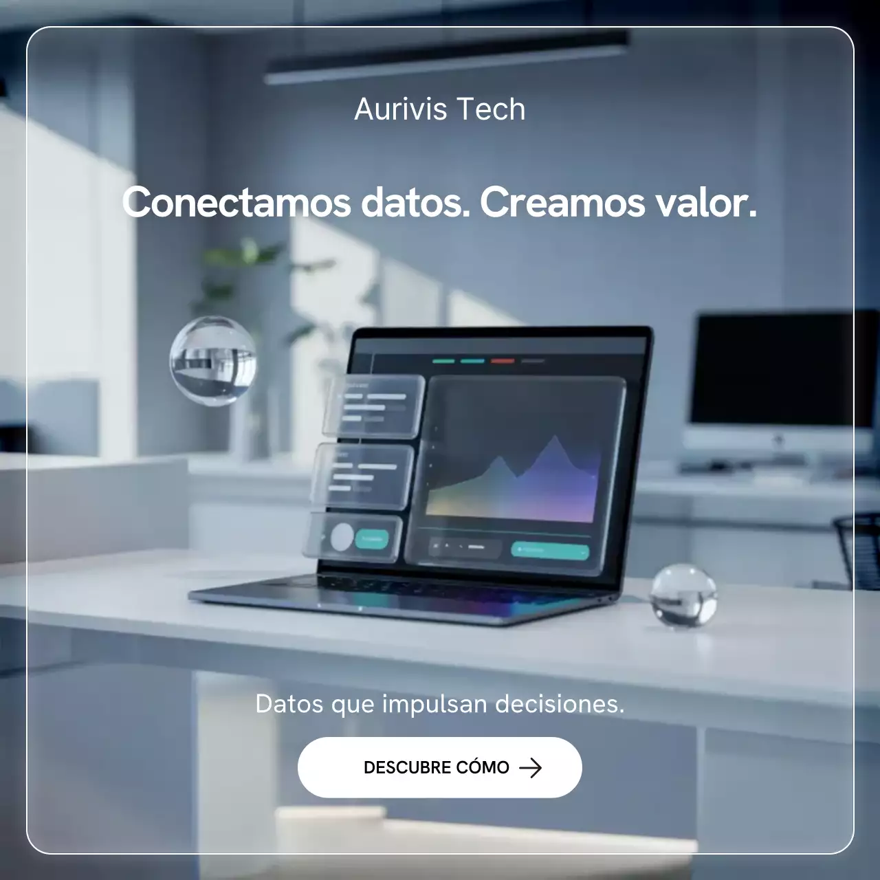 Publicación de Instagram sobre la promoción de análisis de datos modernos de Grey