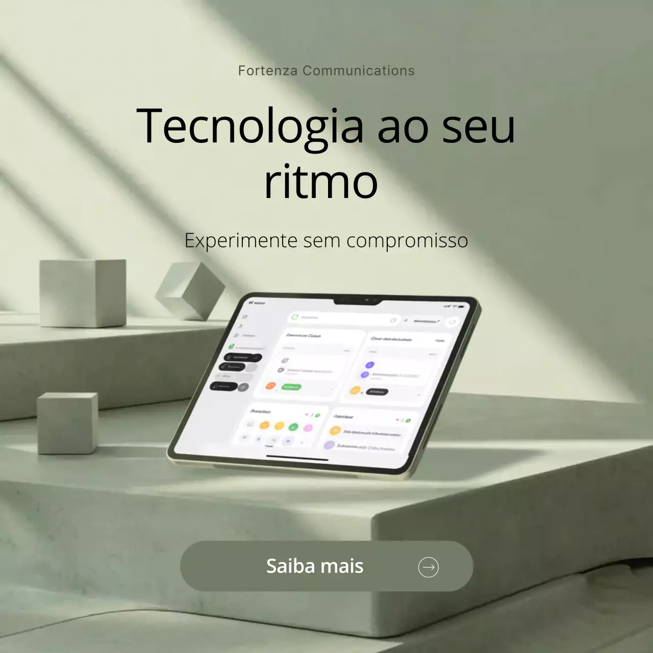 Publicação do Instagram sobre tecnologia minimalista da Sage