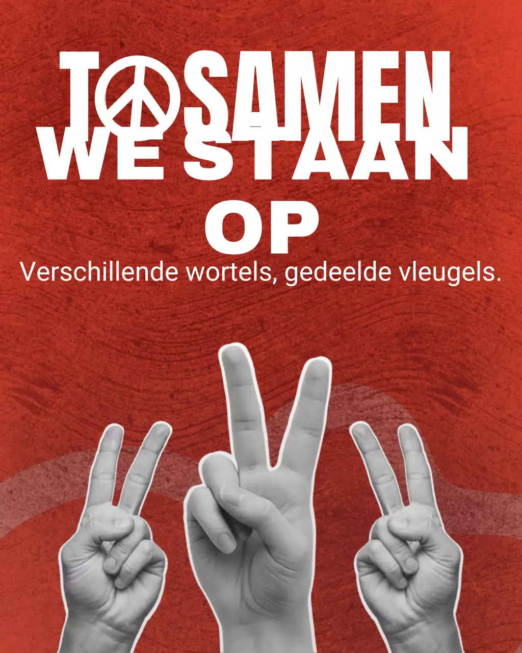 Oranje en witte Instagram-post ter ere van de Internationale Dag van de Vrede