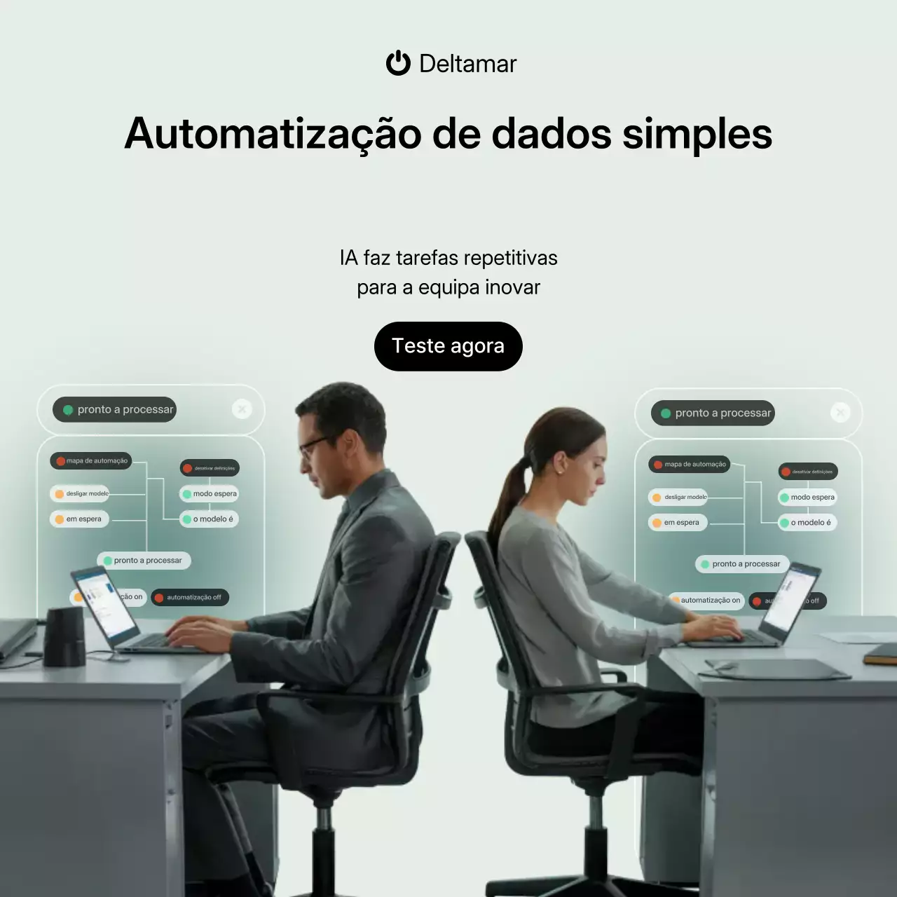 Postagem de promoção de automação moderna da Mint no Instagram