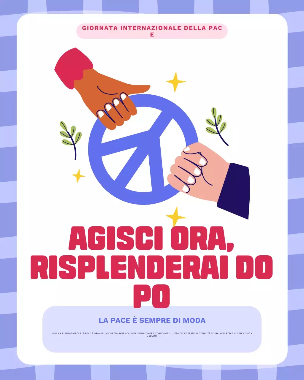 Post Instagram della Giornata Internazionale della Pace Blu