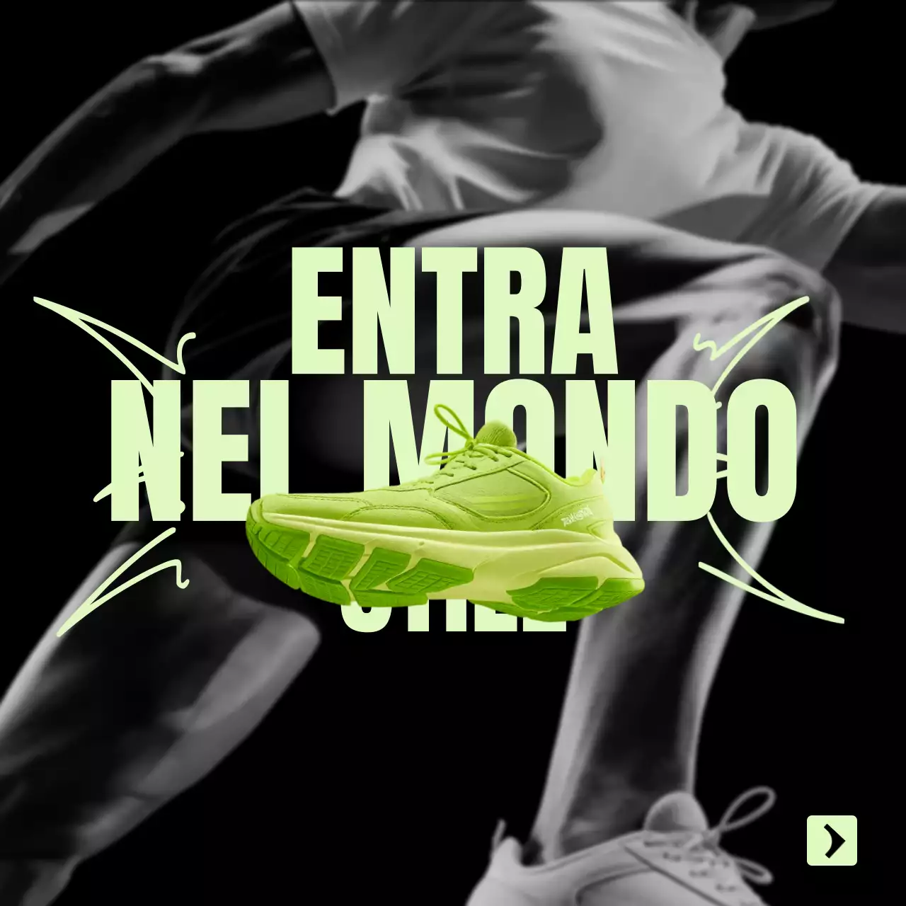 promozione di sneaker neon bold