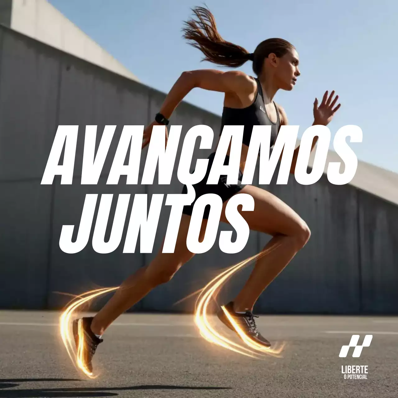 promoção de fitness moderno laranja
