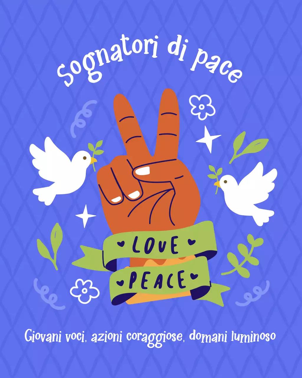 Annuncio della Giornata della Pace Organica Blu su Instagram