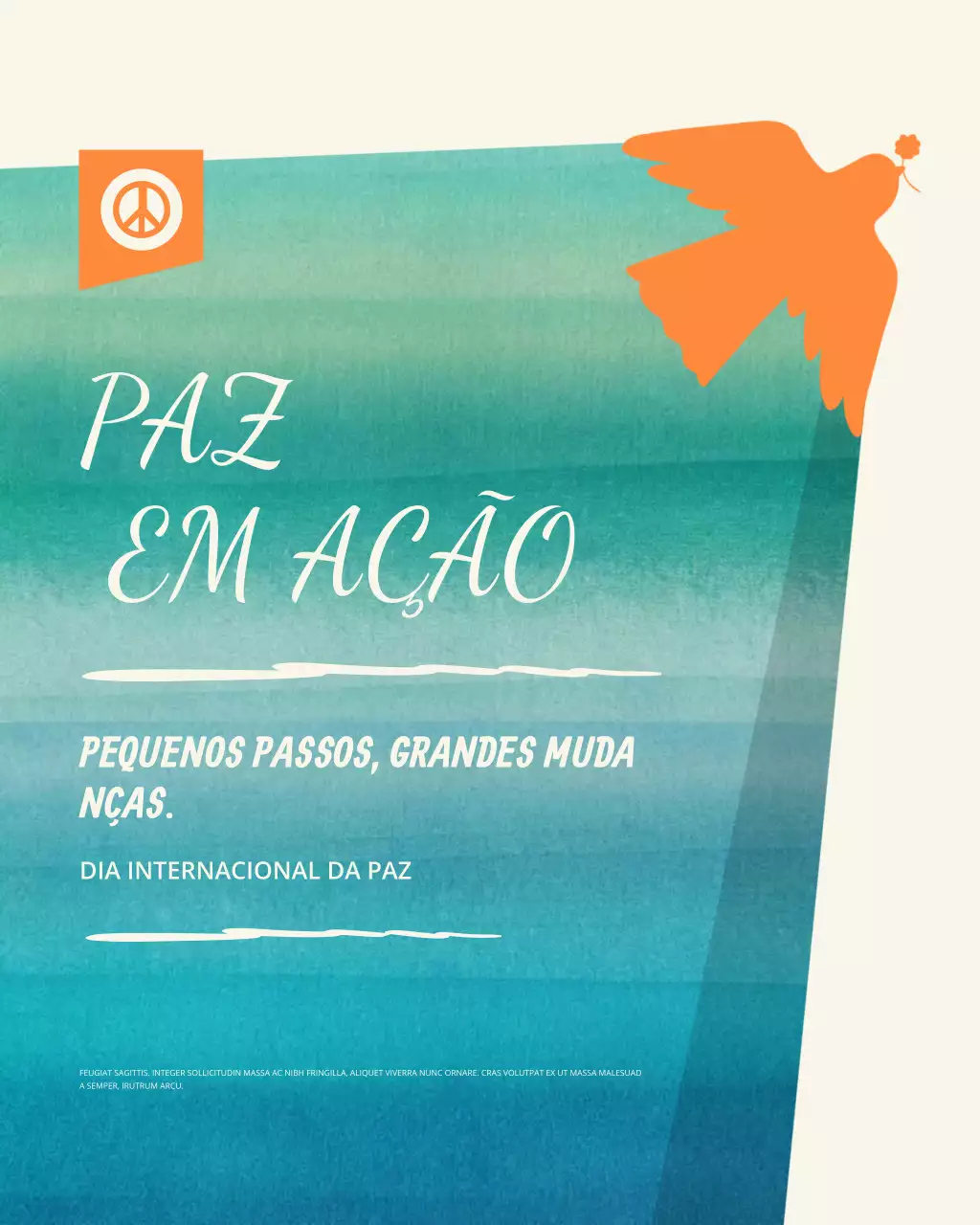 Postagem no Instagram do Dia Internacional da Paz Verde Moderna