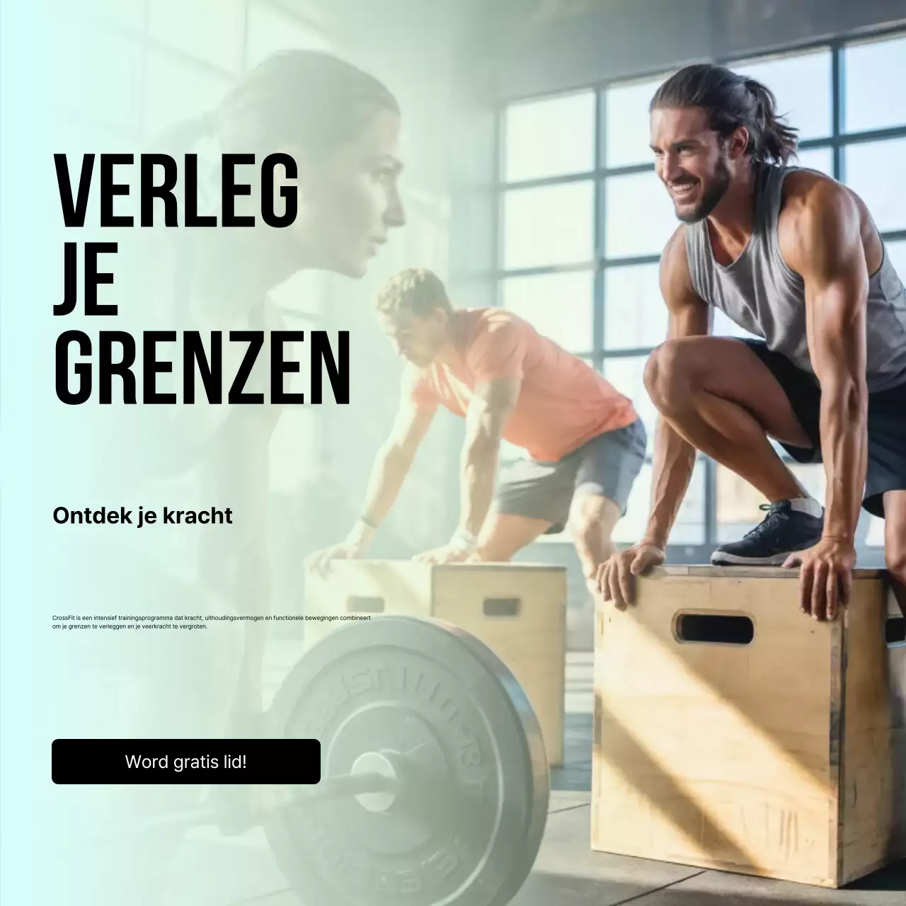 teal moderne fitness promotie