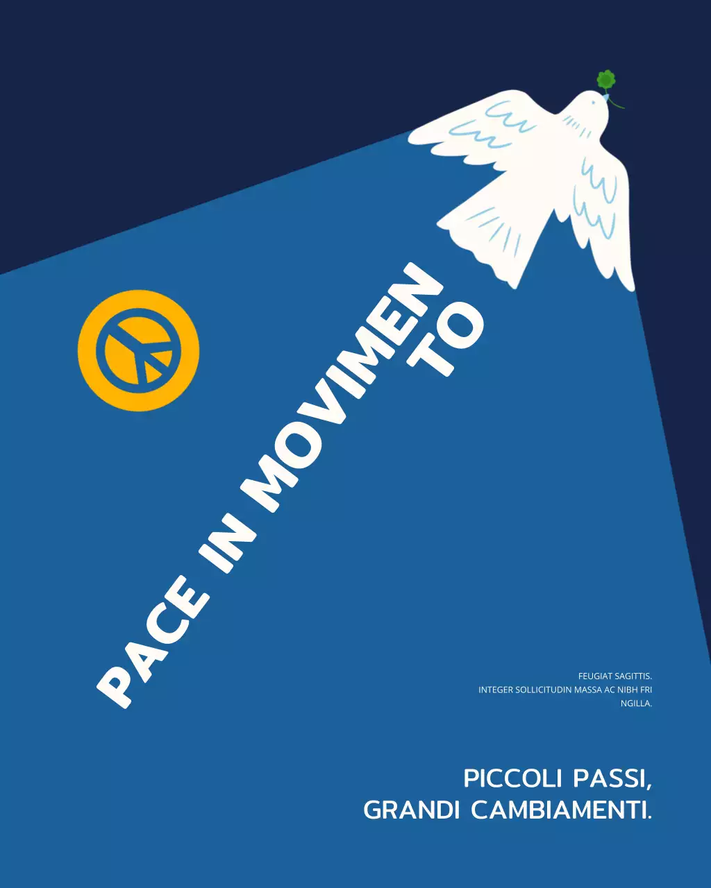 Post Instagram della Giornata internazionale della pace moderna blu