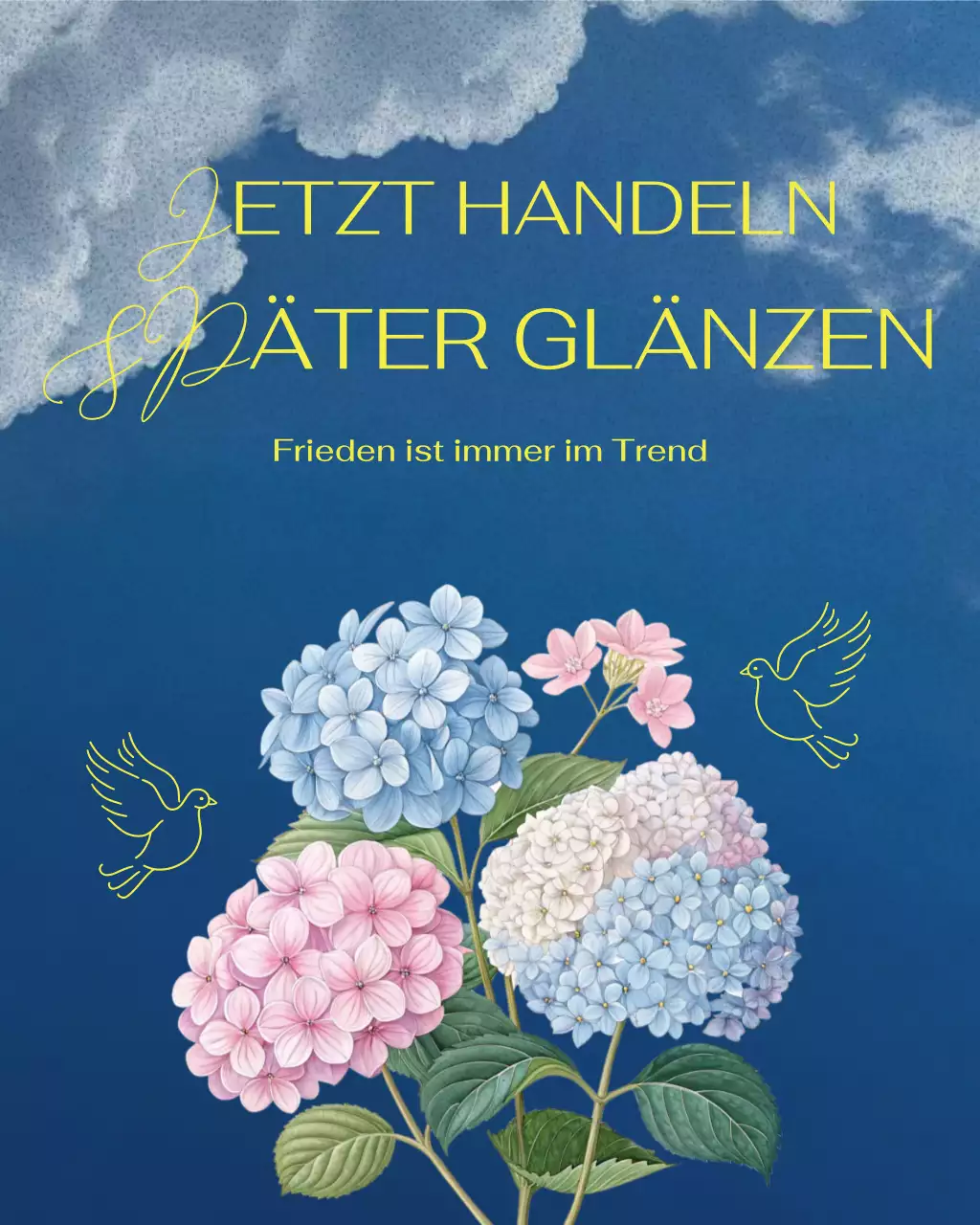 Ankündigung des Blue Aesthetic Peace Day auf Instagram