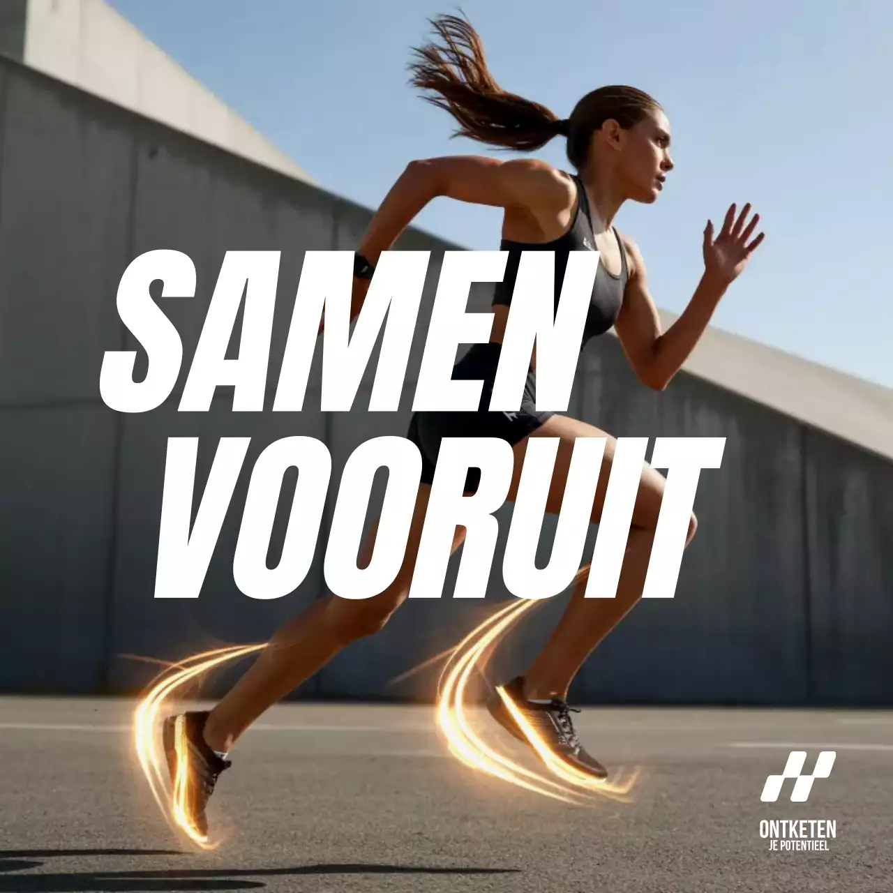 oranje moderne fitness promotie