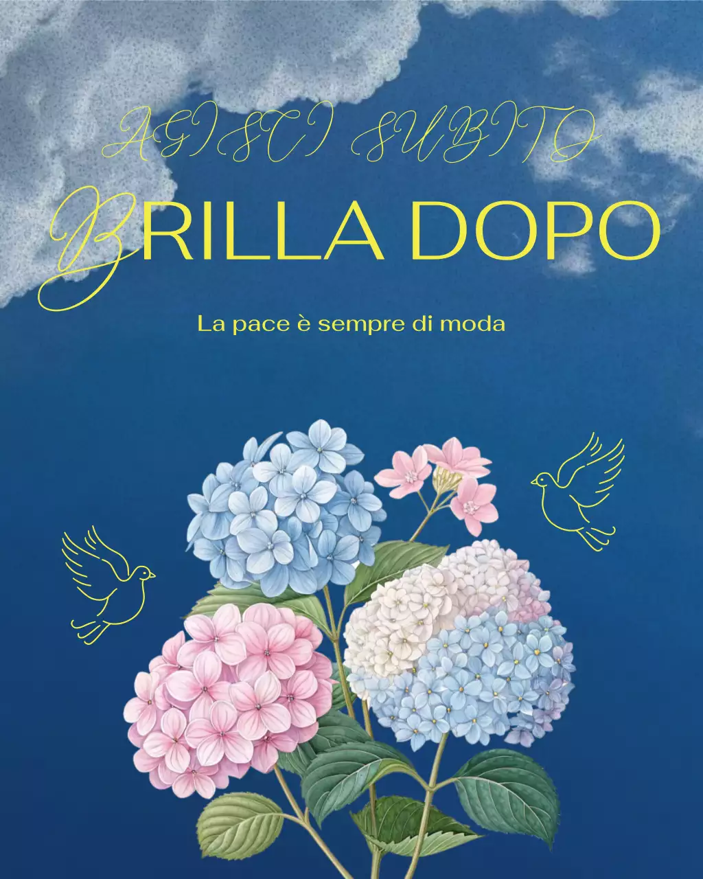 Annuncio del giorno della pace di Blue Aesthetic su Instagram