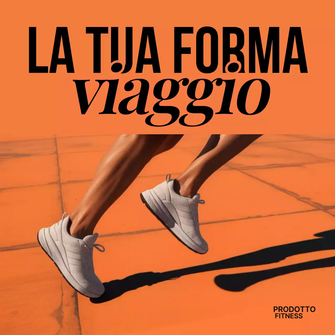 pubblicità moderna di fitness arancione