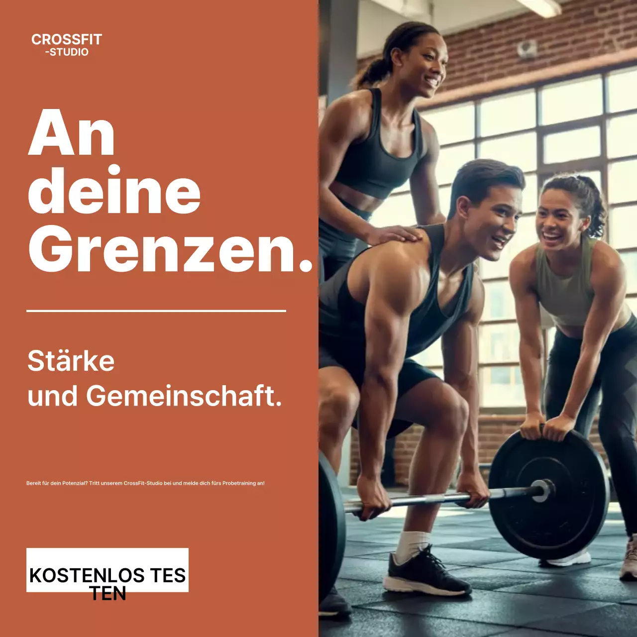 orange moderne Fitness-Promotion
