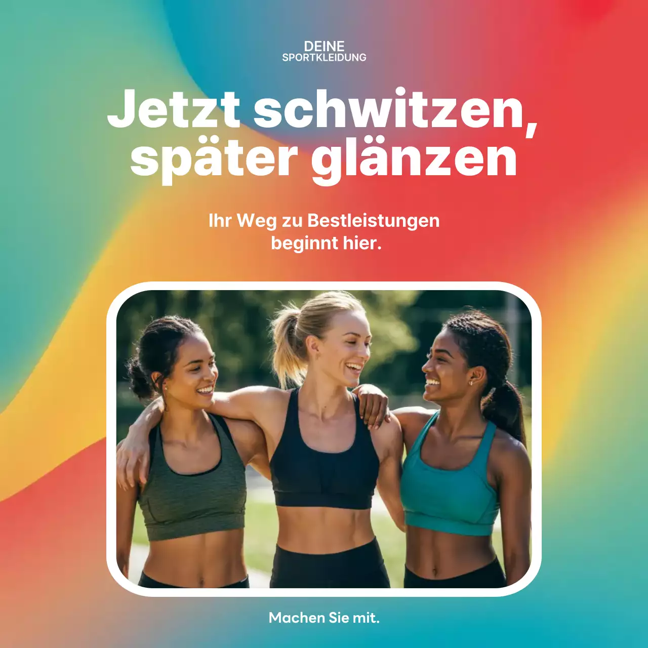 Regenbogen moderne Fitness-Promotion