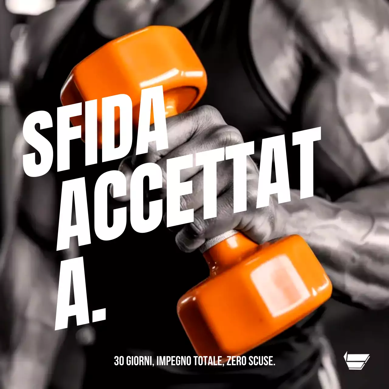 promozione fitness in grassetto arancione