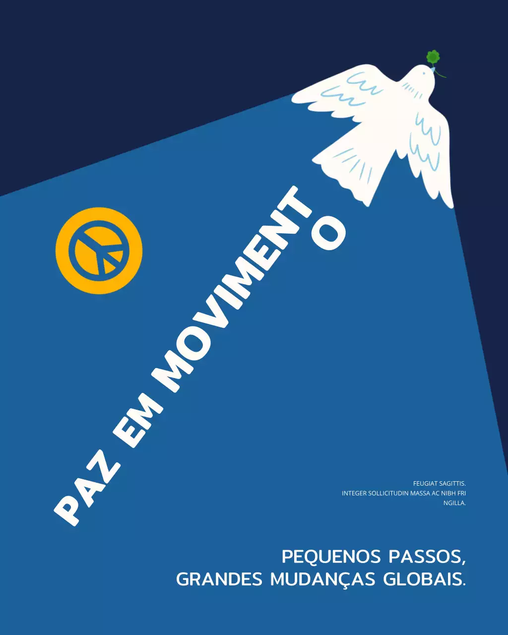 Postagem do Instagram sobre o Dia Internacional da Paz da Blue Modern
