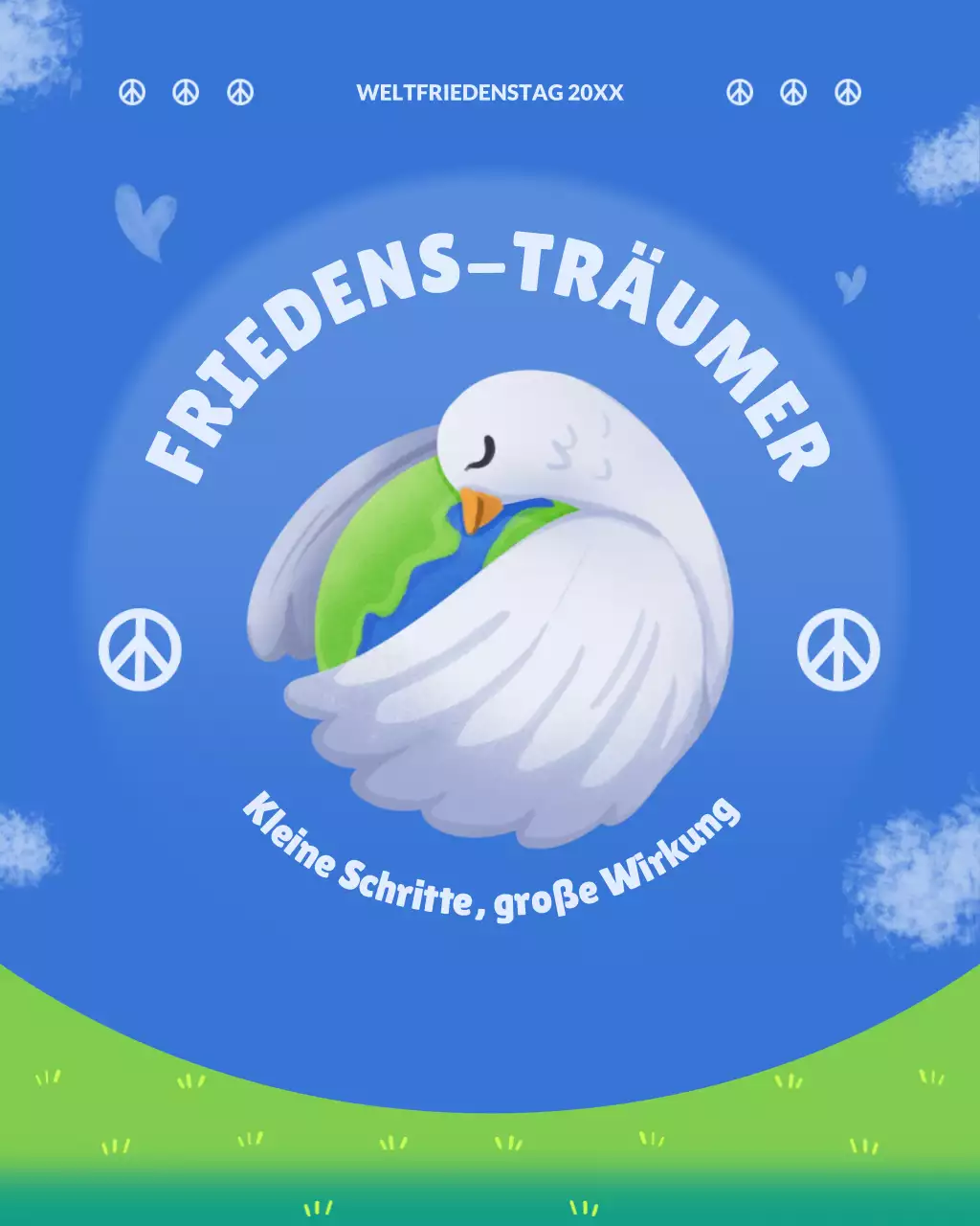 Blue Modern – Instagram-Beitrag zum Internationalen Friedenstag