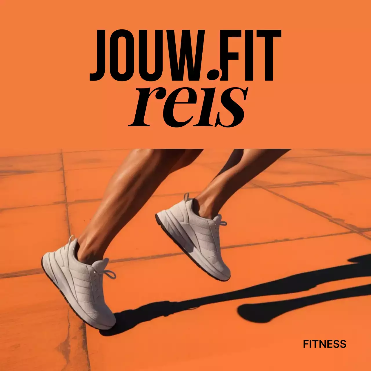 oranje moderne fitnessadvertentie