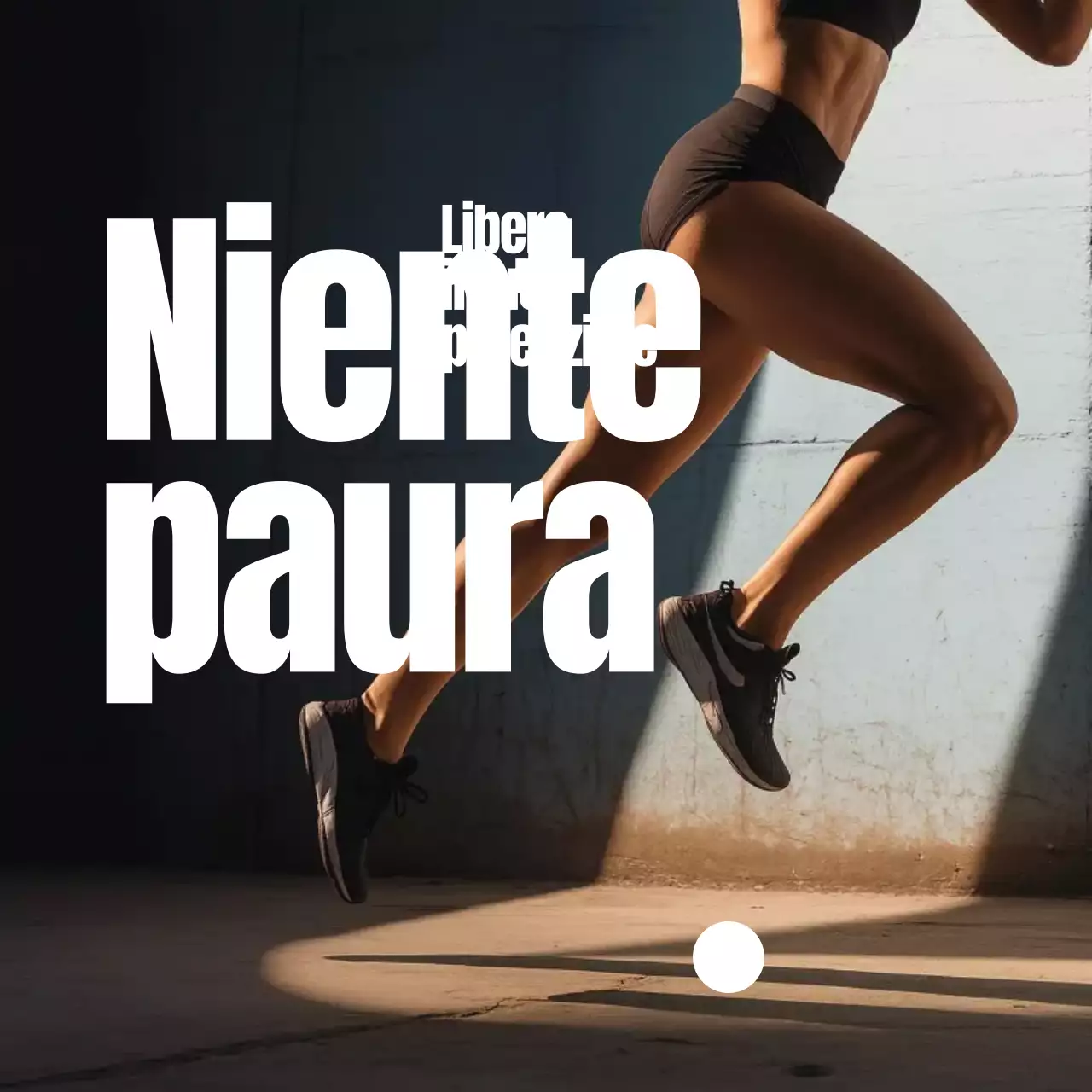 promozione fitness in grassetto nero