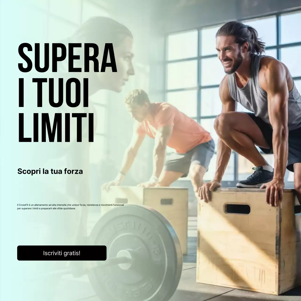 promozione fitness moderna color verde acqua