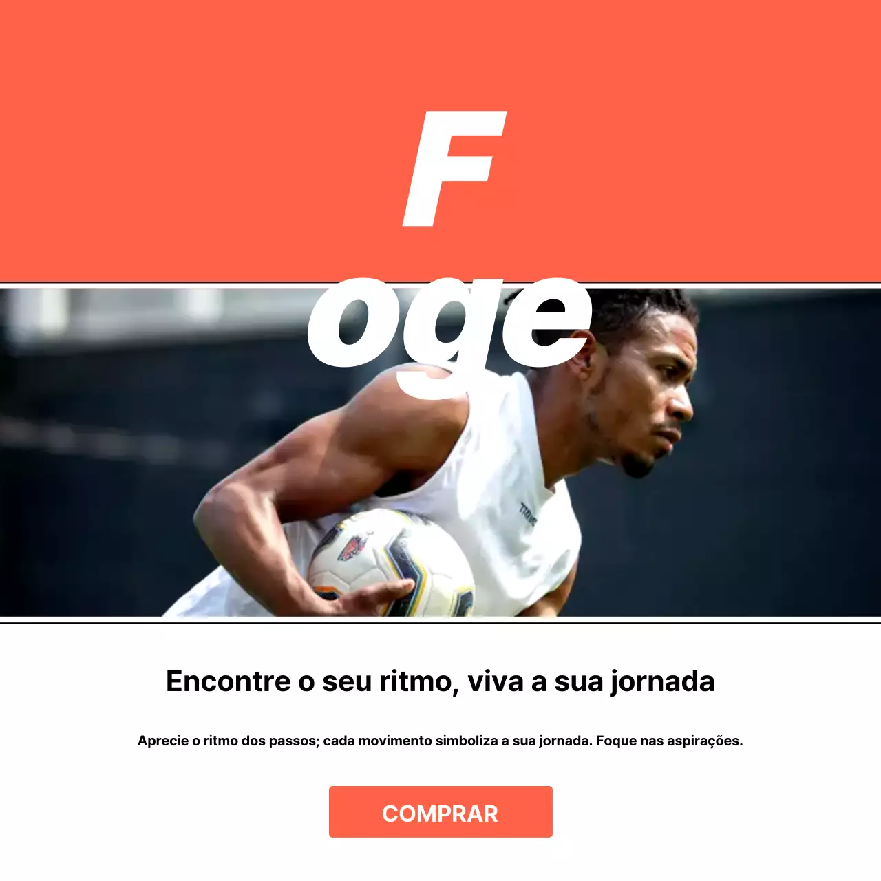 promoção esportiva moderna laranja