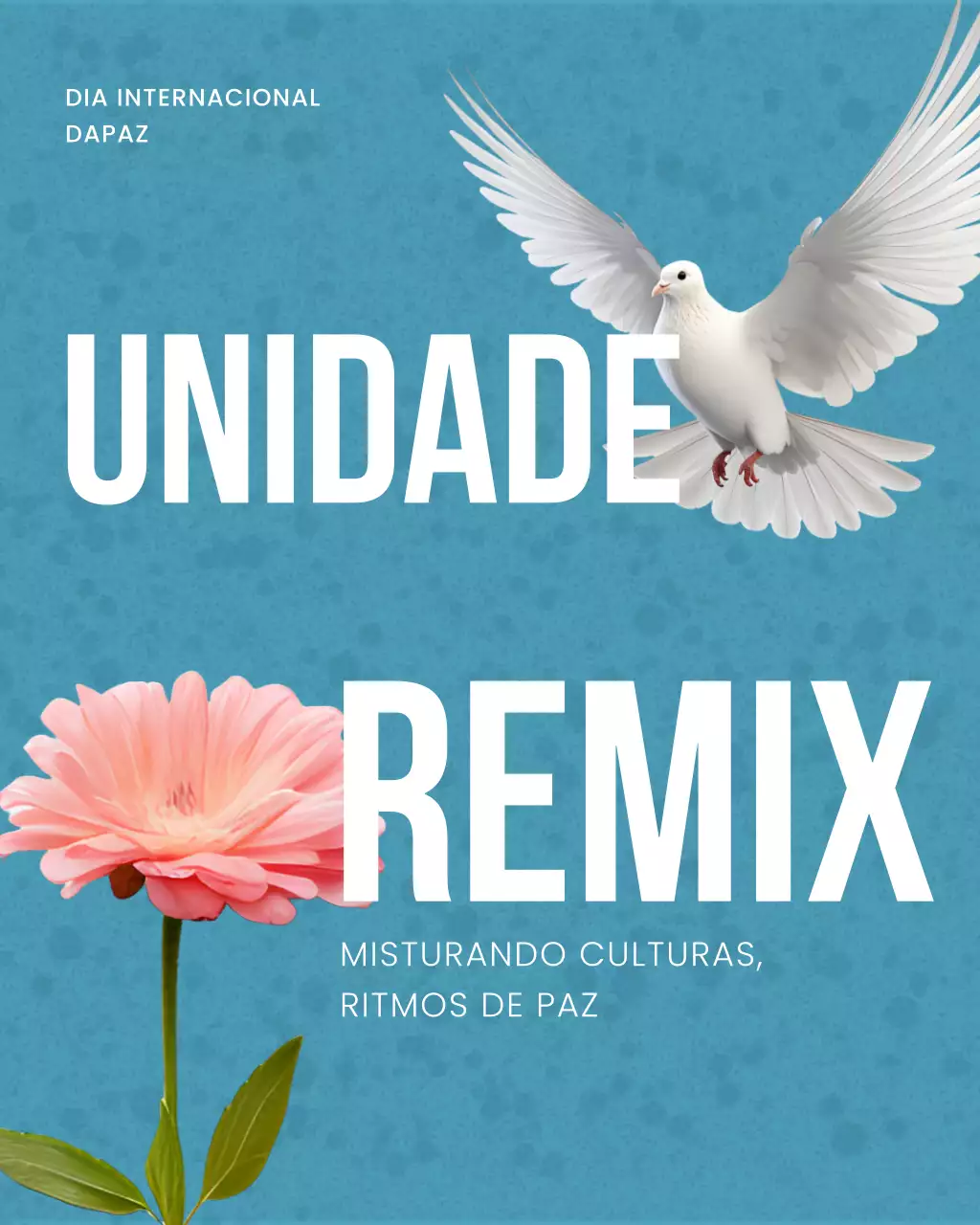 Publicação no Instagram sobre o Dia da Paz Moderna em Azul