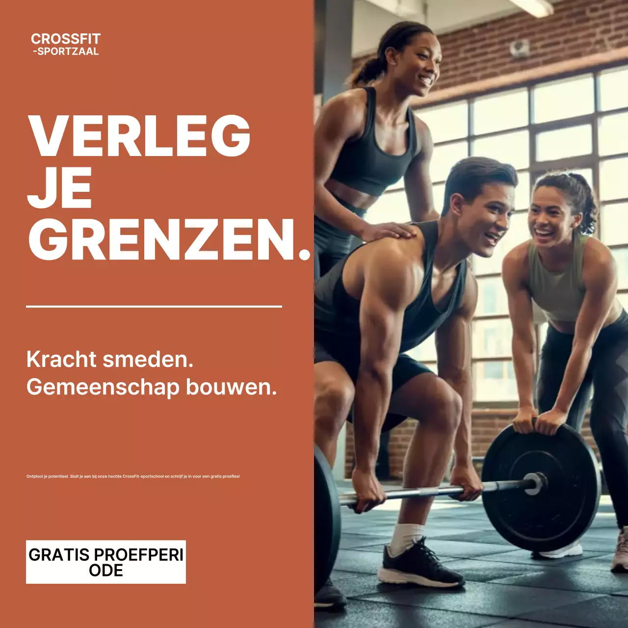 oranje moderne fitness promotie