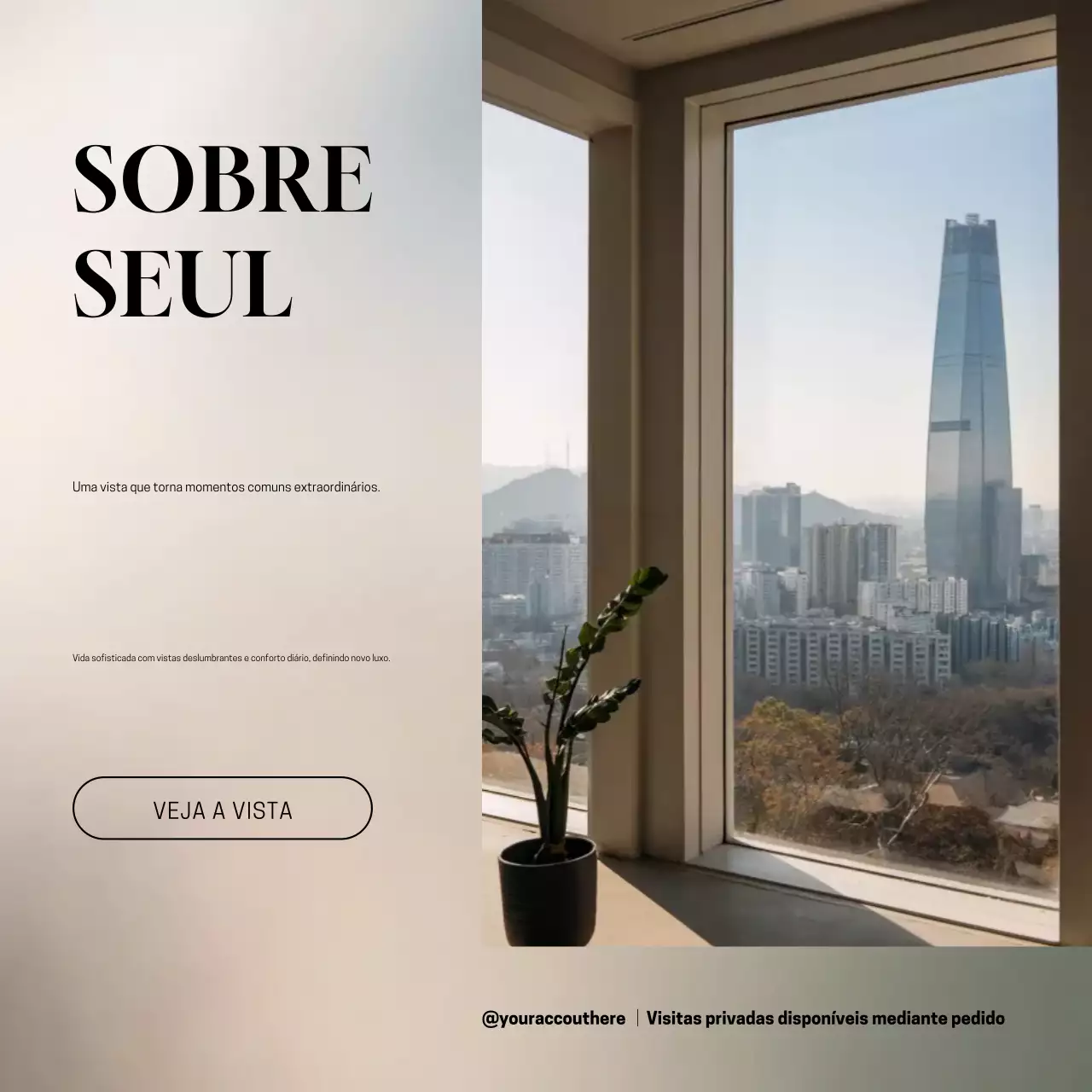 Publicação de anúncio imobiliário moderno bege no Instagram