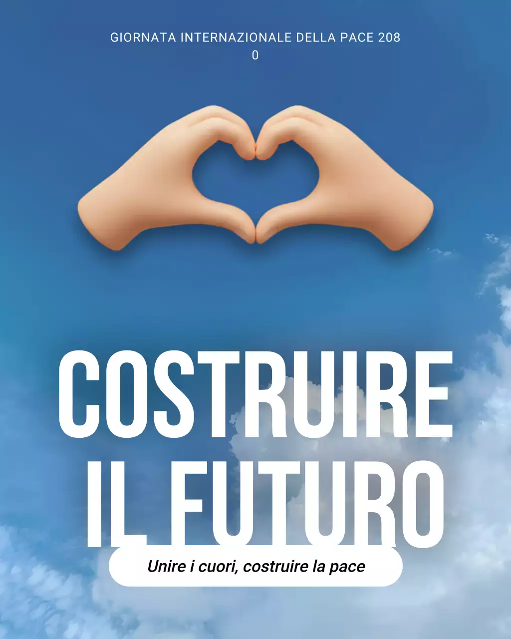 Post Instagram moderno, pulito e blu per la Giornata internazionale della pace