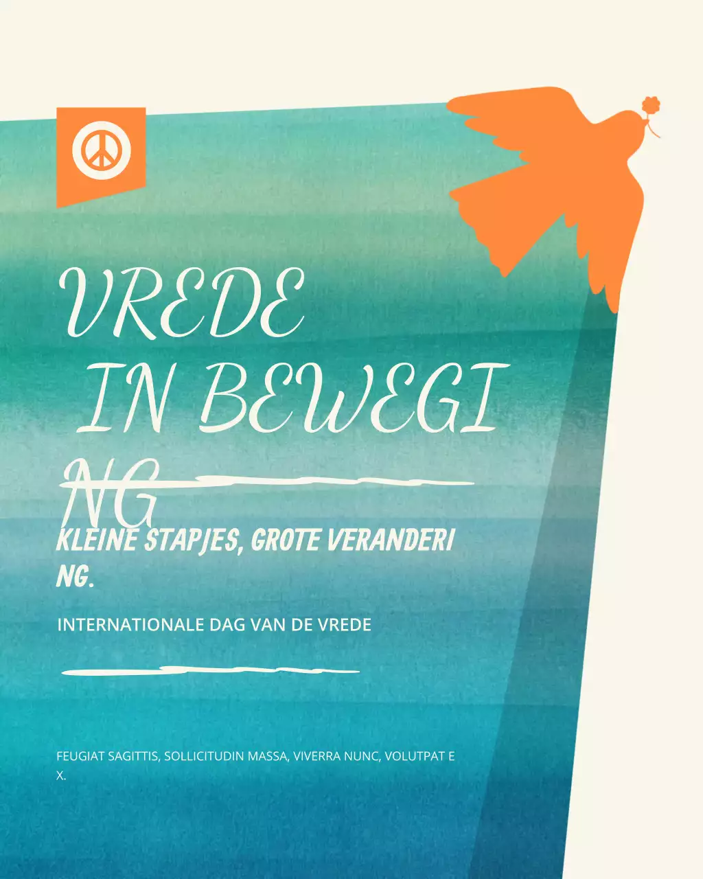 Instagram-bericht voor de Internationale Dag van de Vrede van Green Modern