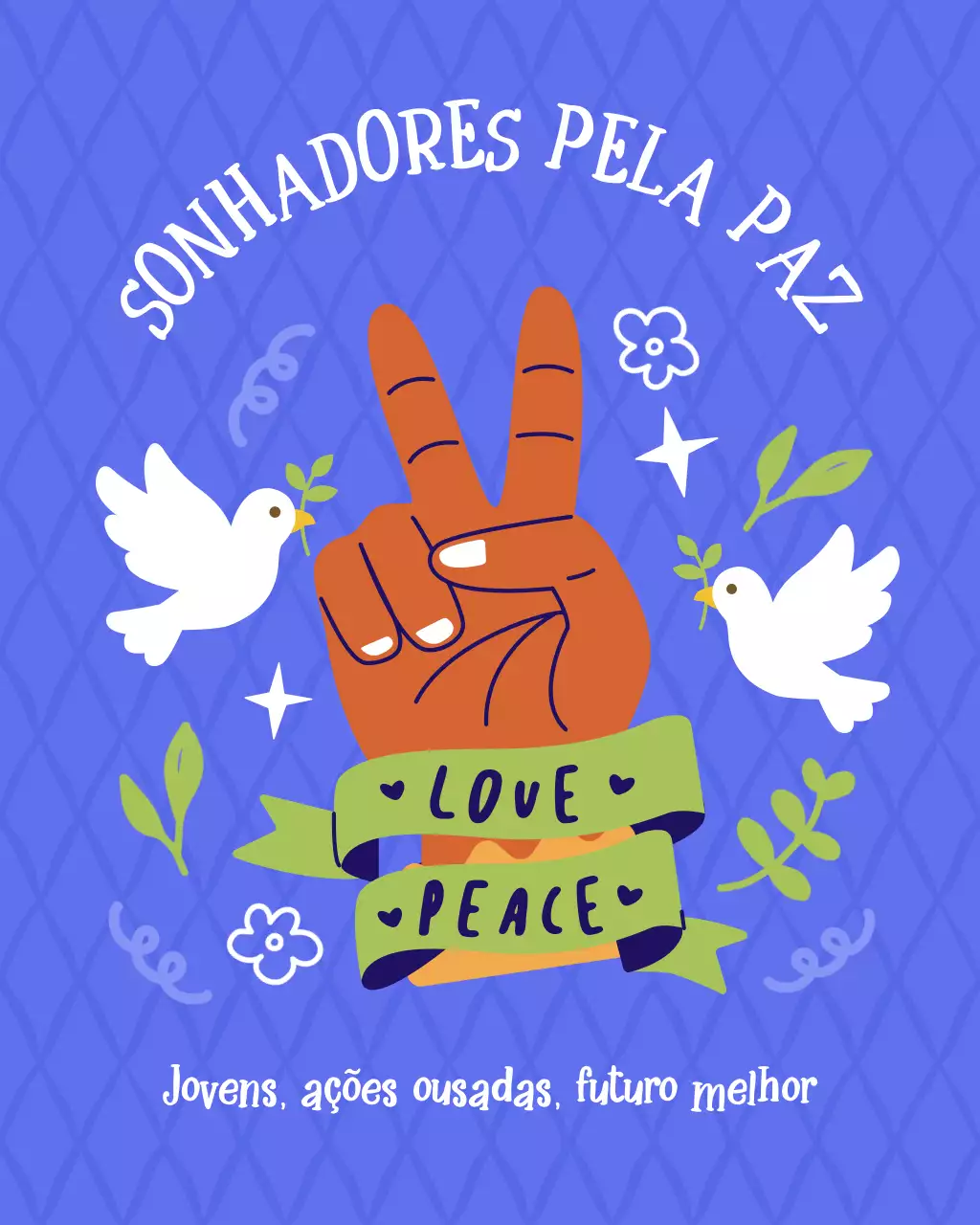 Publicação no Instagram sobre o Dia da Paz Orgânica Azul