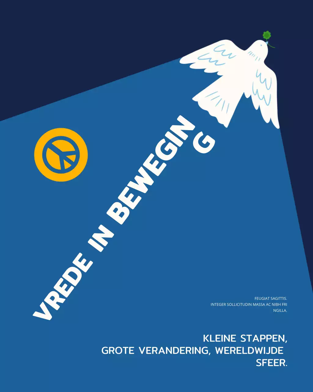 Blauwe moderne Instagram-post voor Internationale Vredesdag