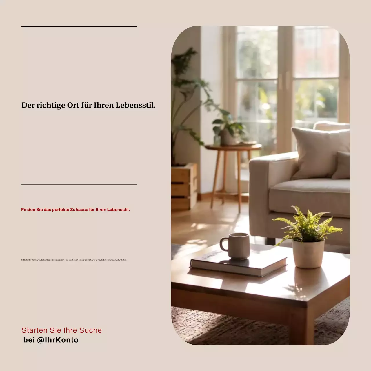 Beige Modern Lifestyle Werbung Instagram Post