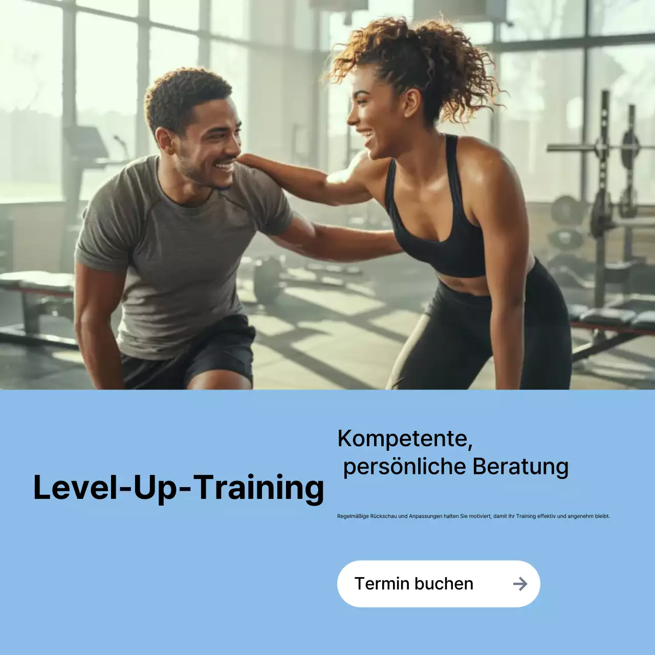 blaue moderne fitnessförderung