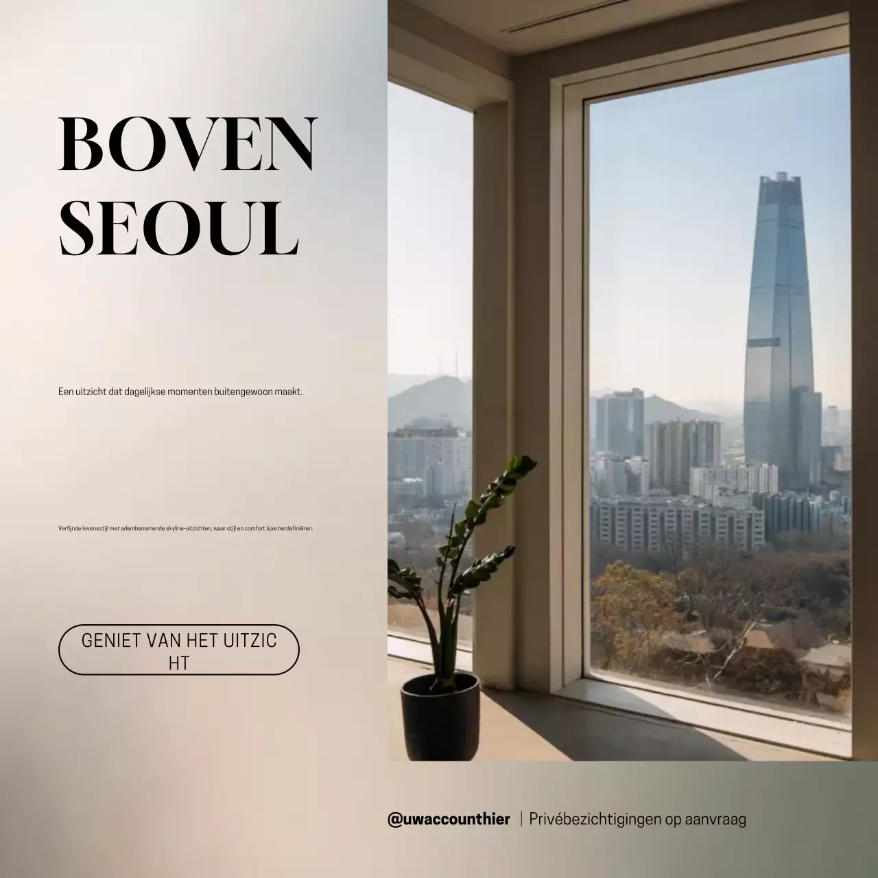 Beige moderne vastgoedadvertentie Instagram-bericht