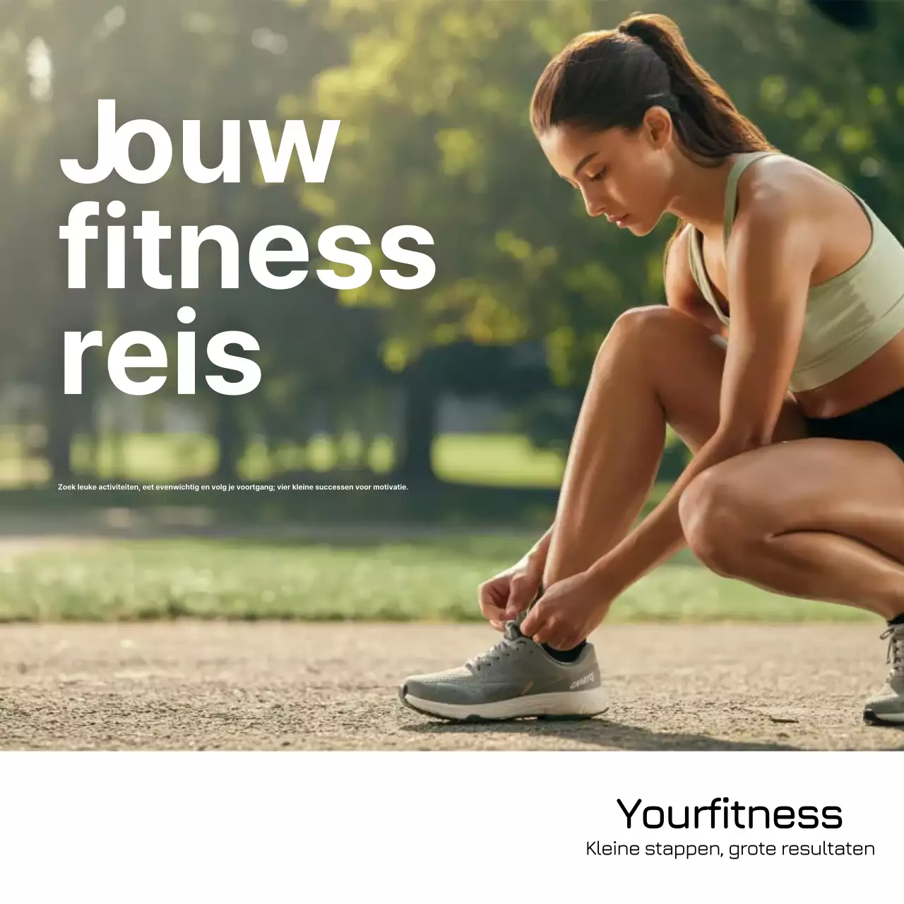 groene moderne fitnesspromotie