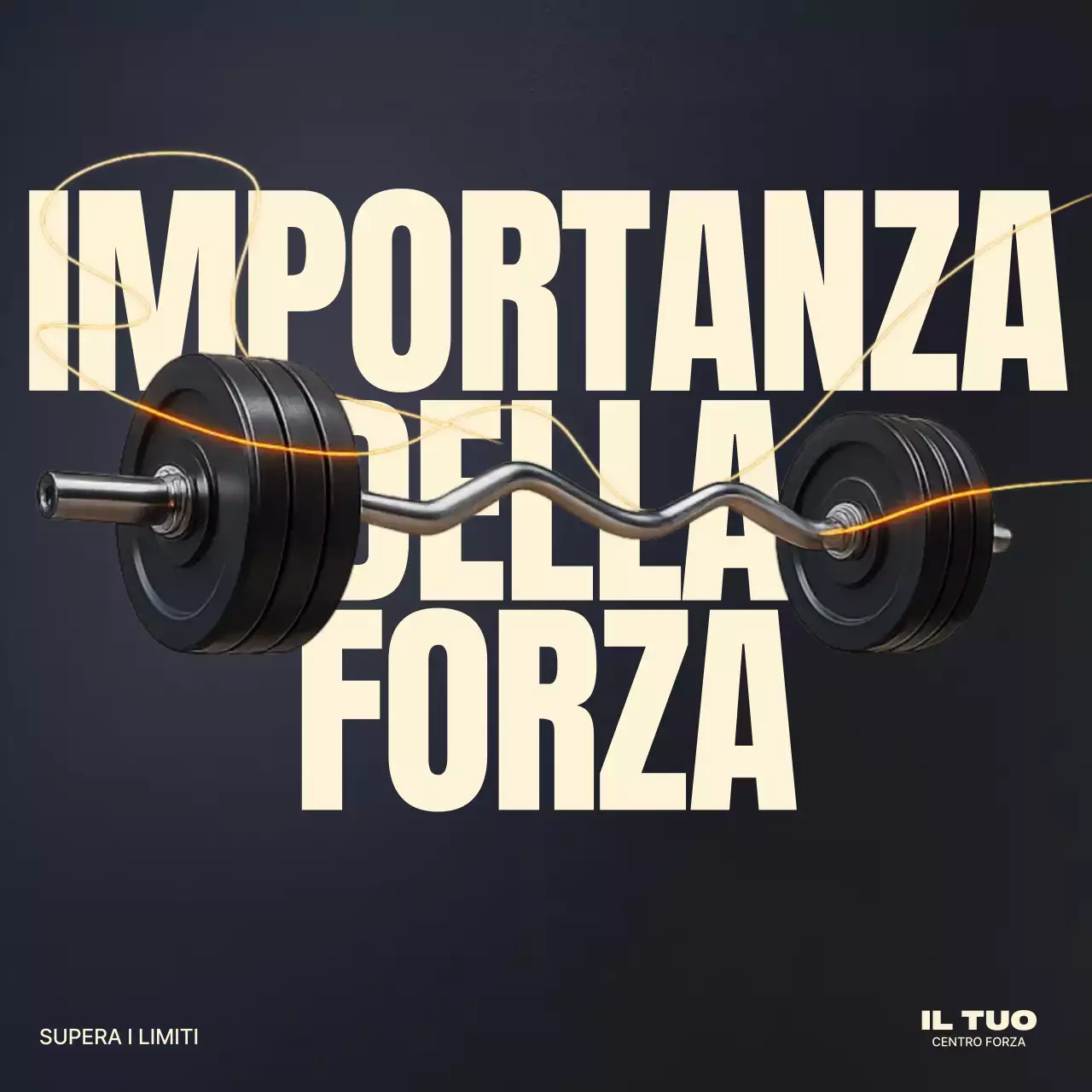 promozione fitness in grassetto nero