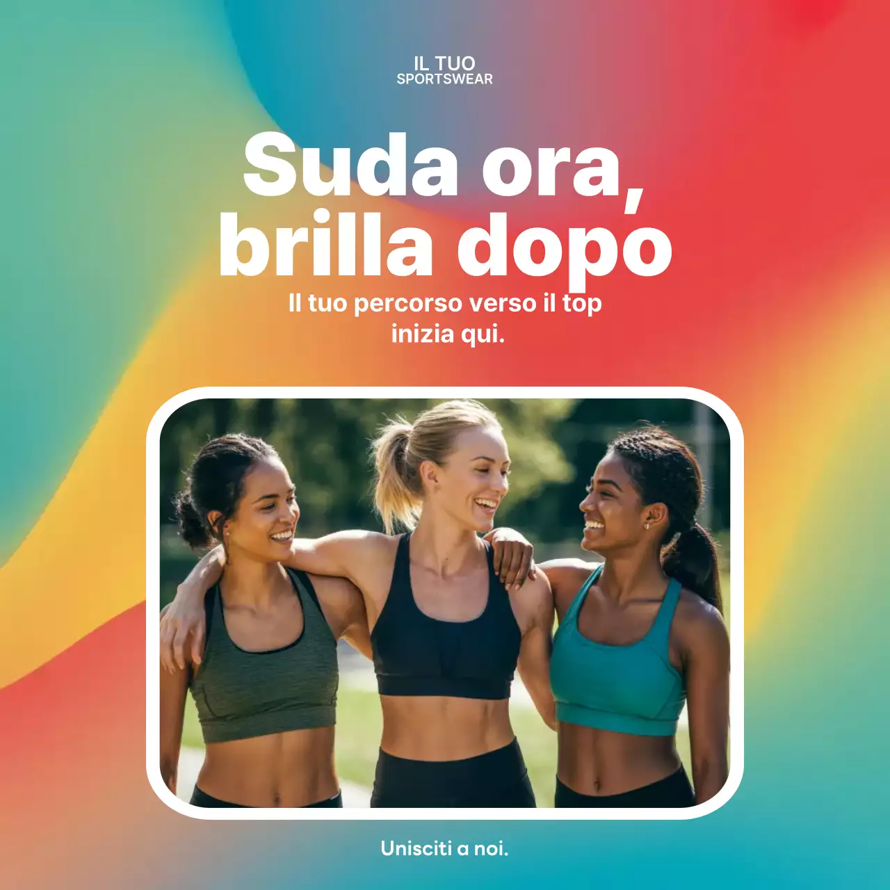promozione fitness moderna arcobaleno