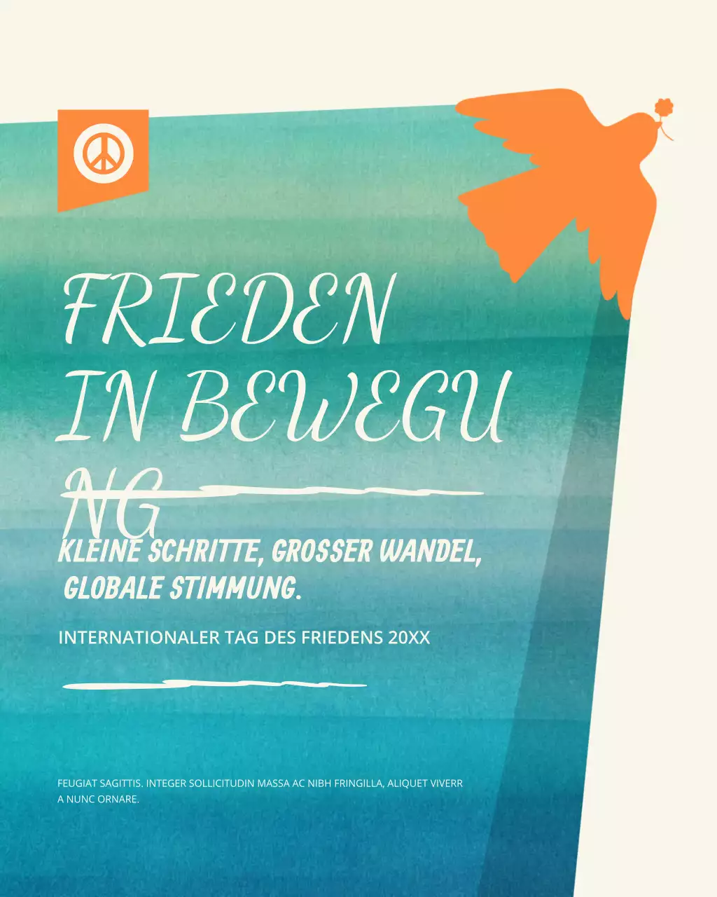 Instagram-Beitrag zum Internationalen Friedenstag von Green Modern