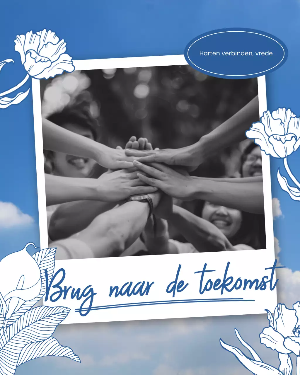 Instagram-bericht over de aankondiging van Blue Modern Peace Day