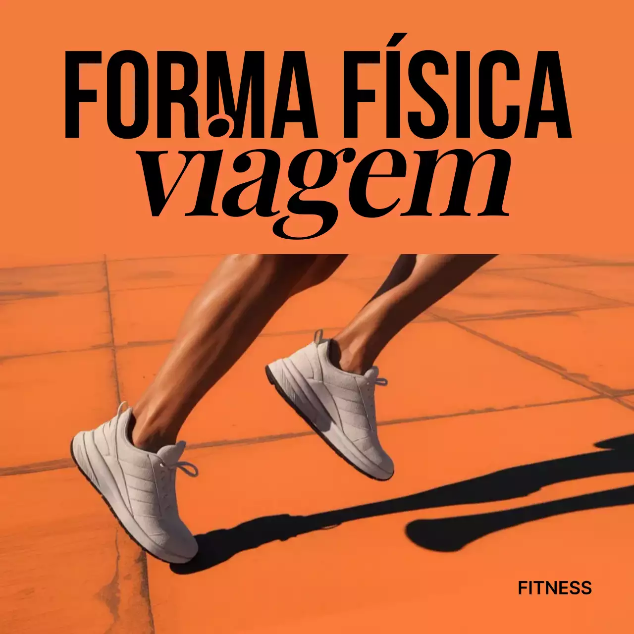 propaganda de fitness moderna laranja