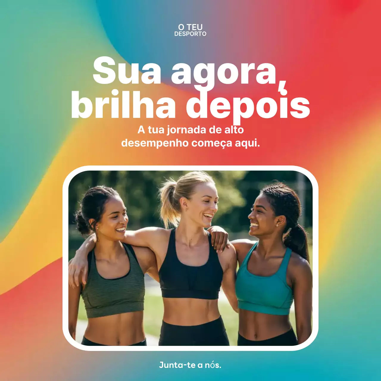 promoção de fitness moderno arco-íris