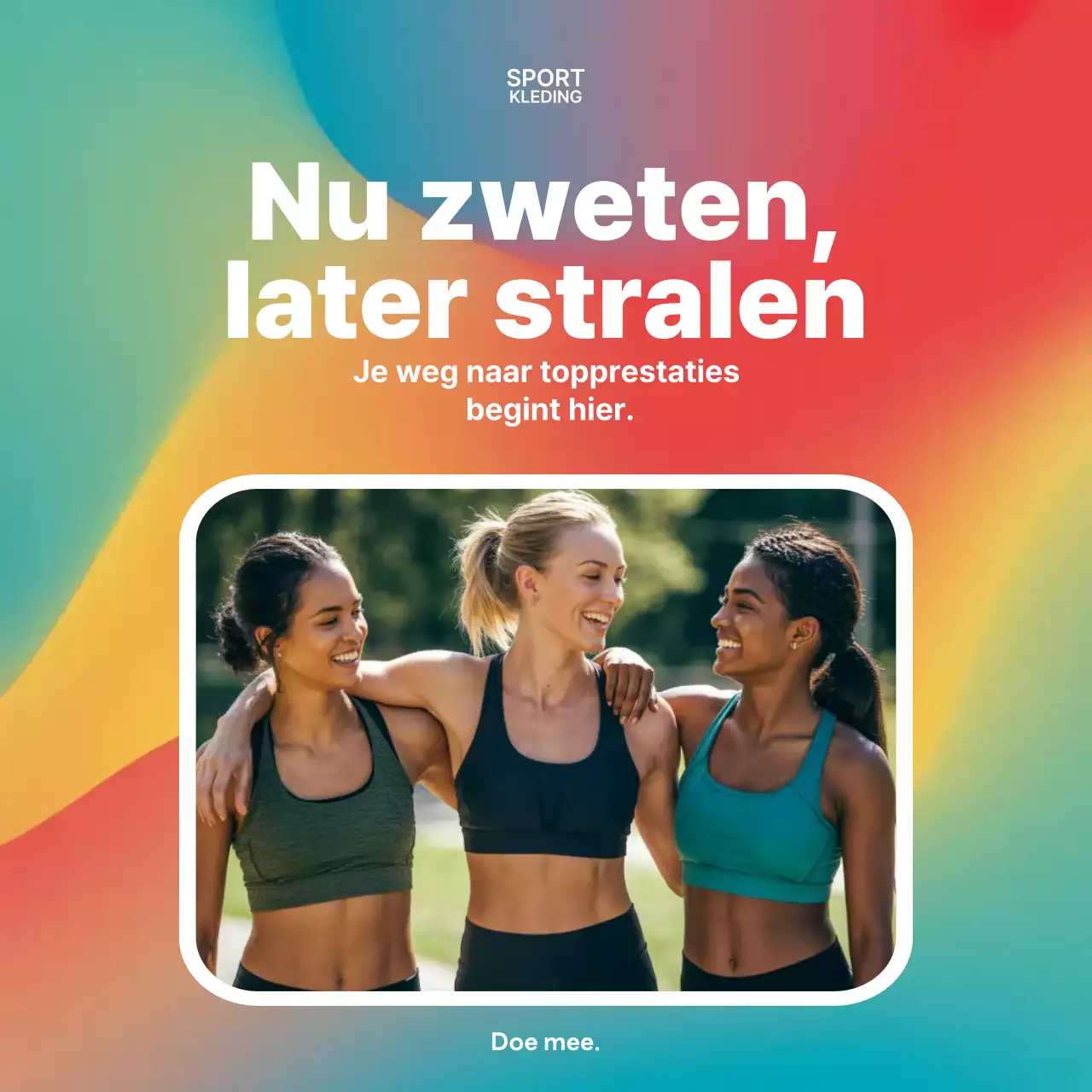 regenboog moderne fitness promotie