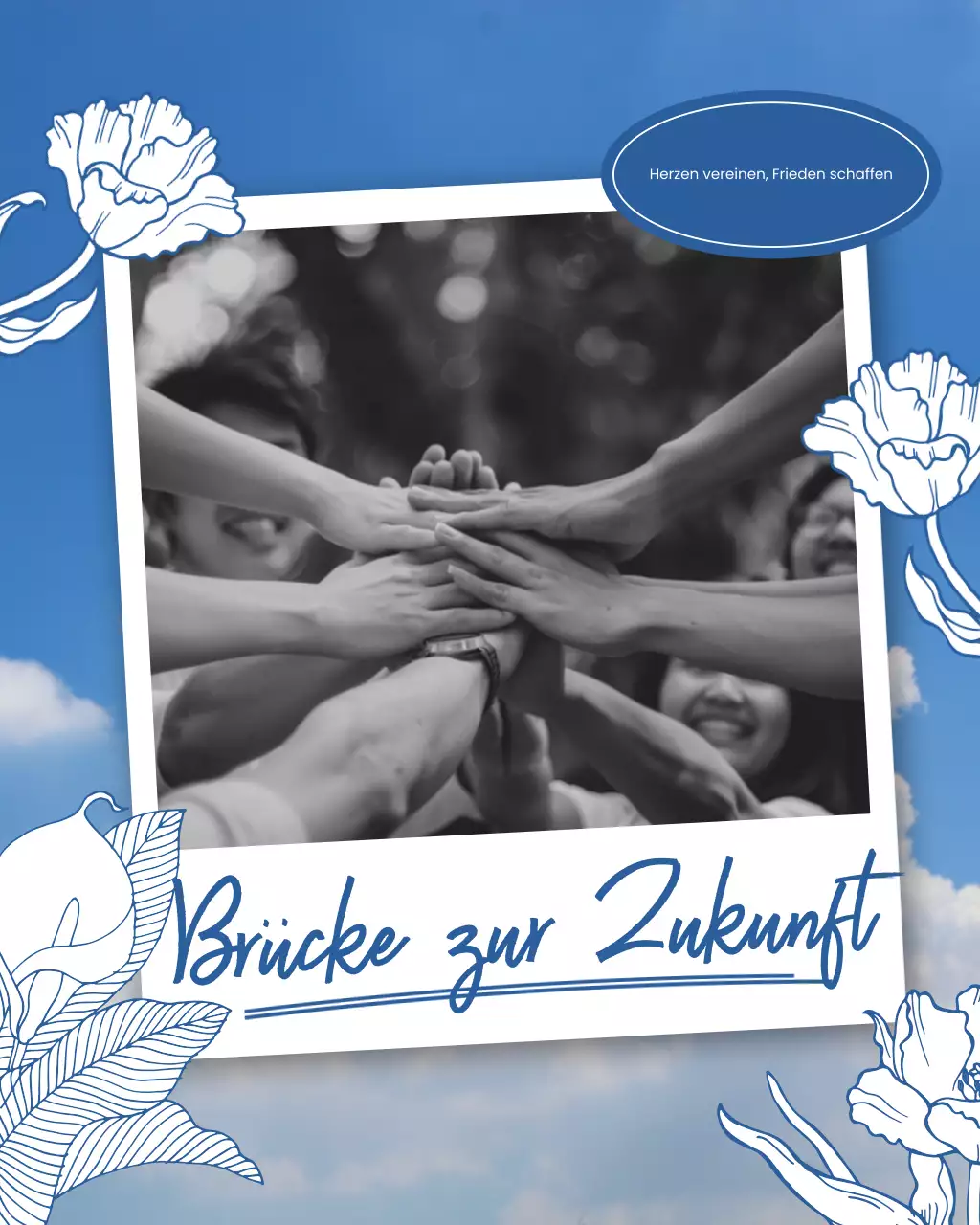 Ankündigung des Blue Modern Peace Day auf Instagram