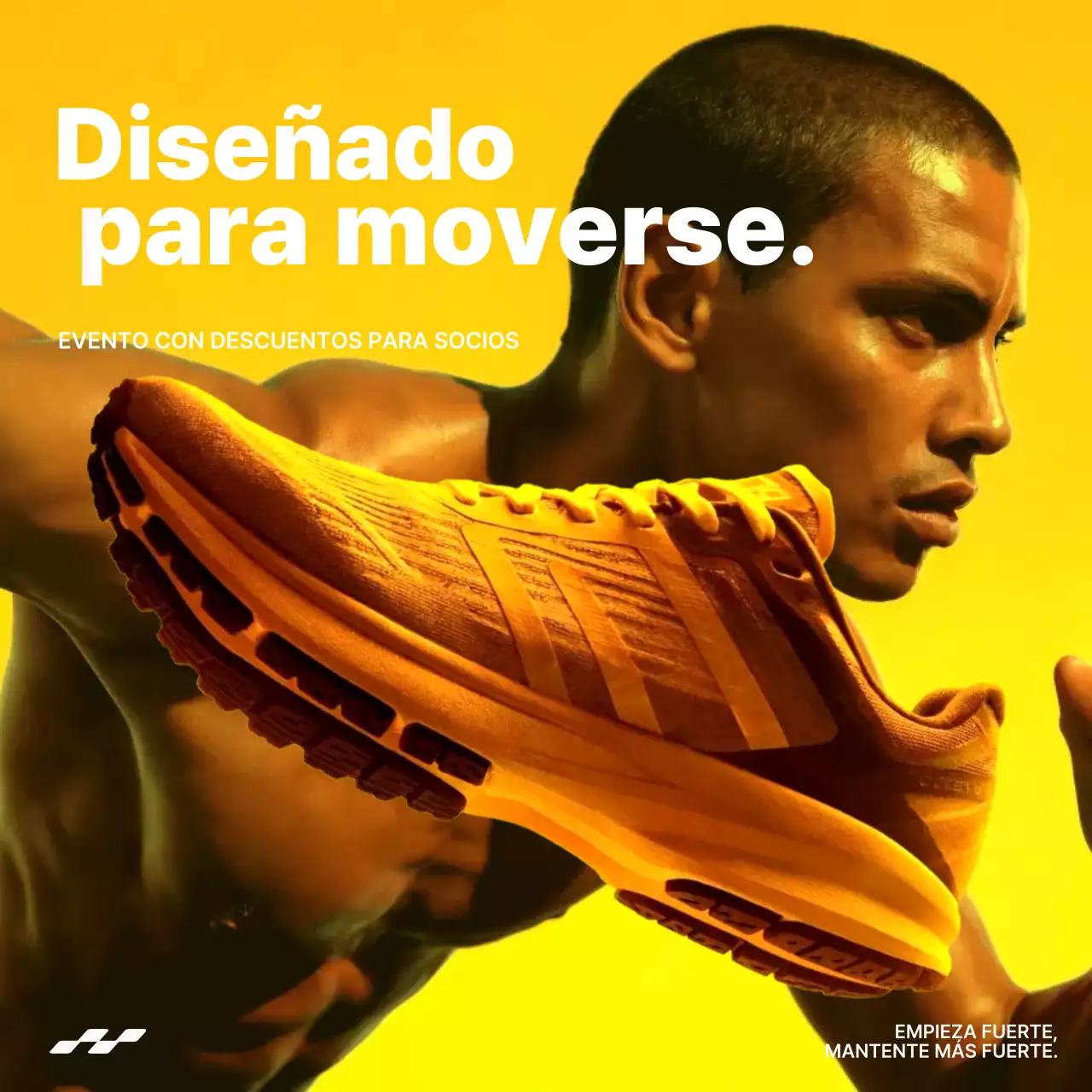 Promoción deportiva moderna naranja